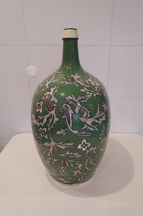 Garrafão/Jarra de Vidro Pintado