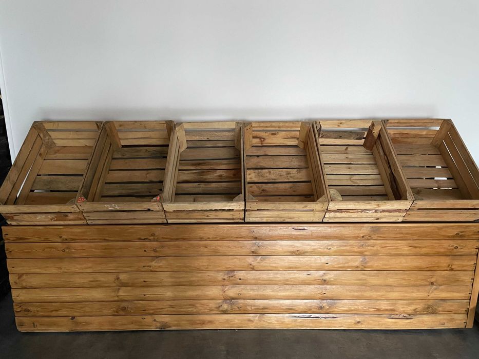 Regały metalowe do warzywniaka na skrzynki