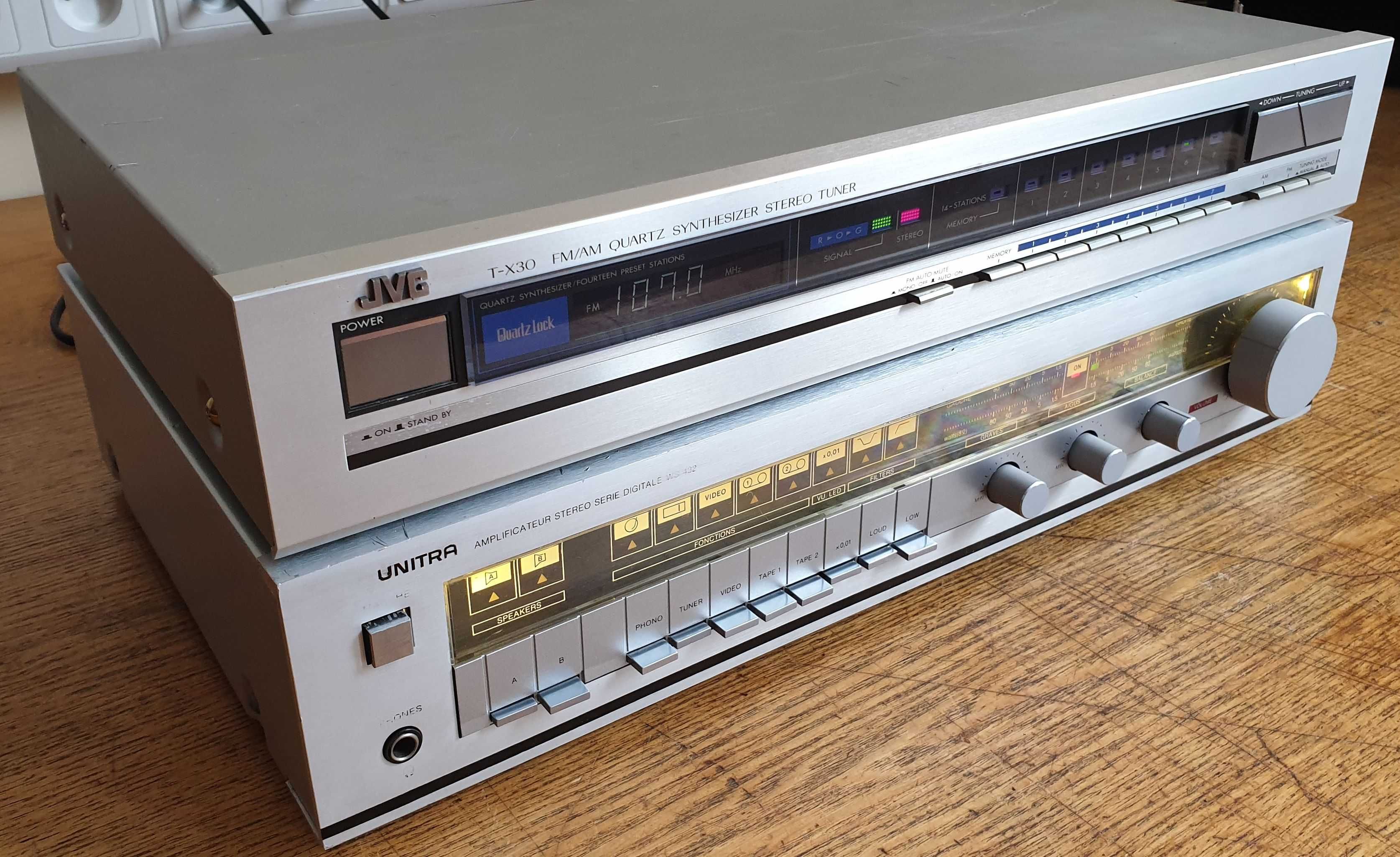Tuner JVC T-X30 pasuje wymiarami do wieży Unitra Diora