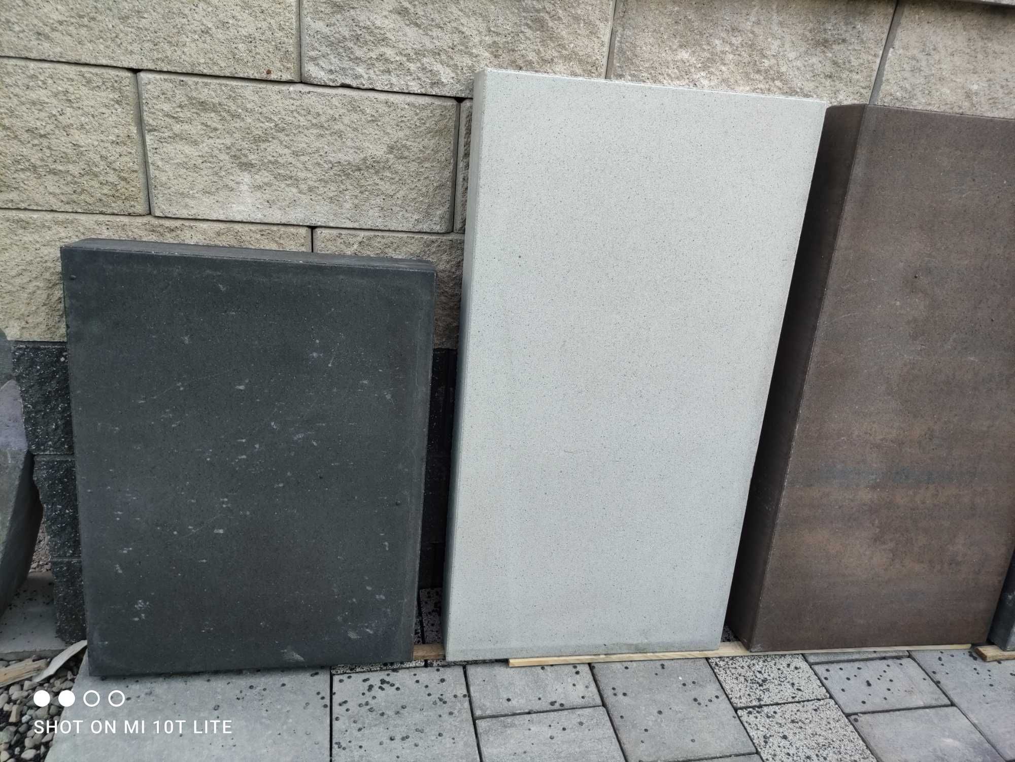 BLOK betonowy 10x45cm  h60-125 cm palisada mur kostka brukowa monolit
