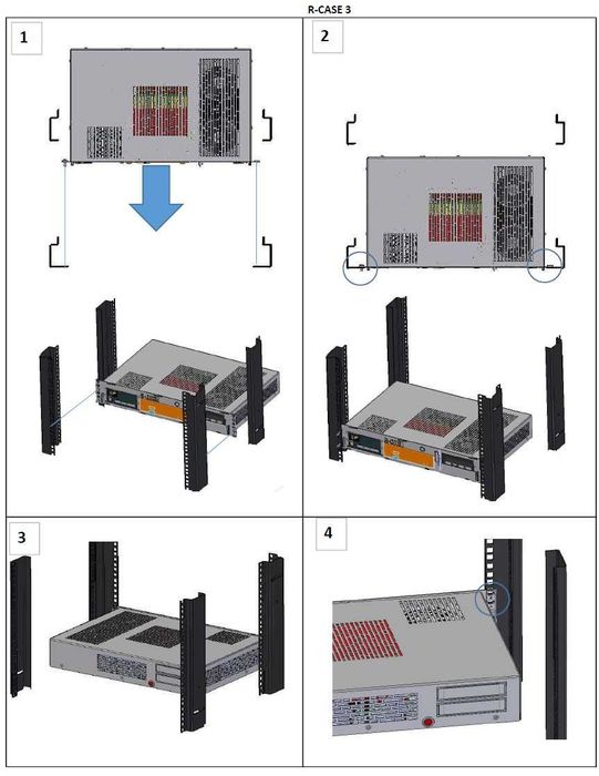Wyprzedaż - Obudowa RACK do szafy 19 cali R-CASE 3 / Serwer montaż 2U