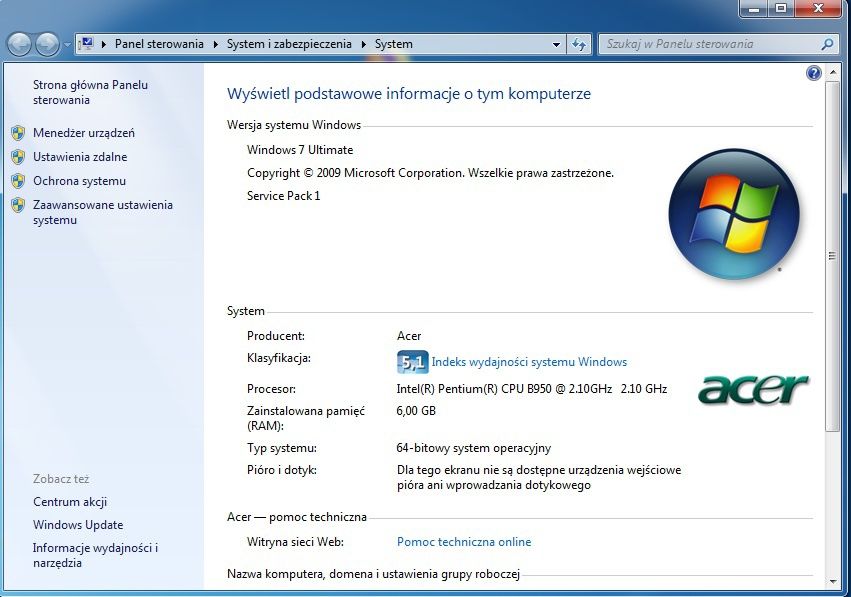 Laptop sprawny Samsung z ladowarka