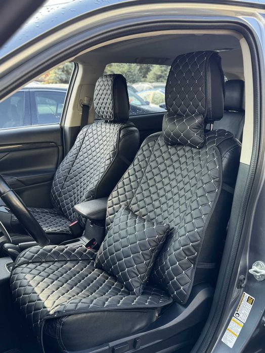 Чехлы в авто, шкіряні чорні. Накидки універсальні, автонакидки в салон