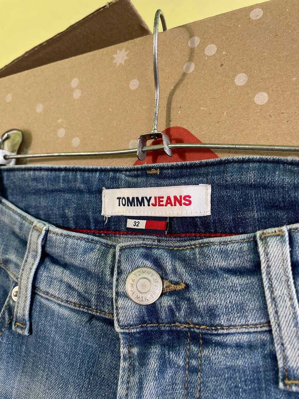 Чоловічі сині джинсові шорти tommy hilfiger jeans scanton slim fit