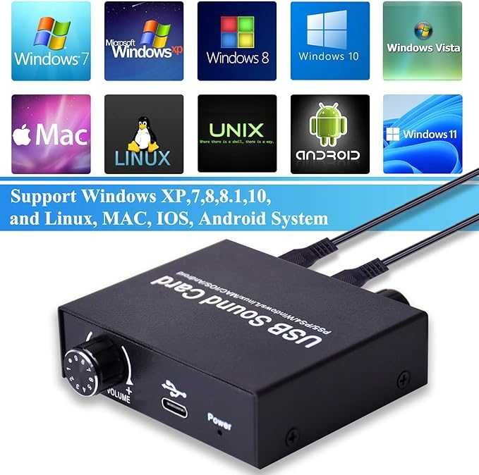 Tendak Zewnętrzna karta dźwiękowa USB stereo do PS5,PC,laptopów (155b)