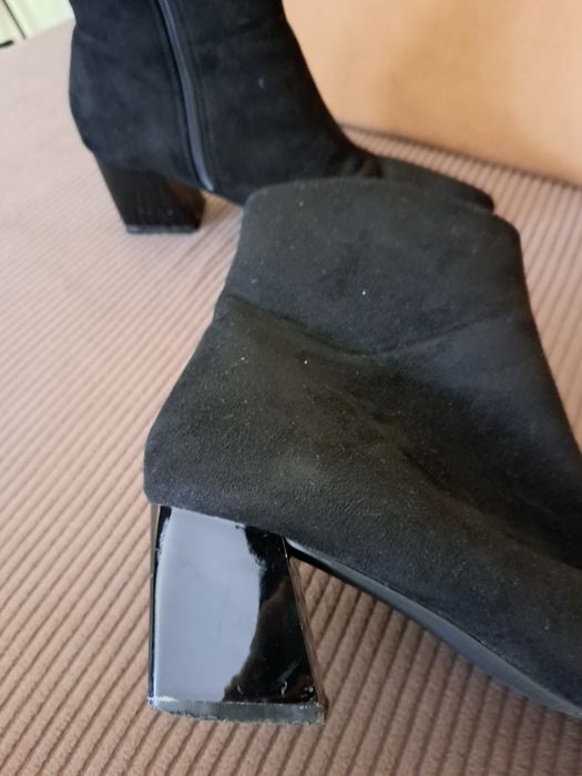 Raid czarne zamszowe botki 38