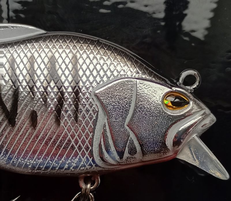 Wobler łamany Srebrna łuska grzechotka spinning oryg. pudełko