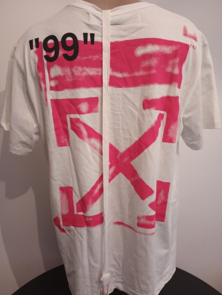 OFF White, t-shirt biały, rozmiar L