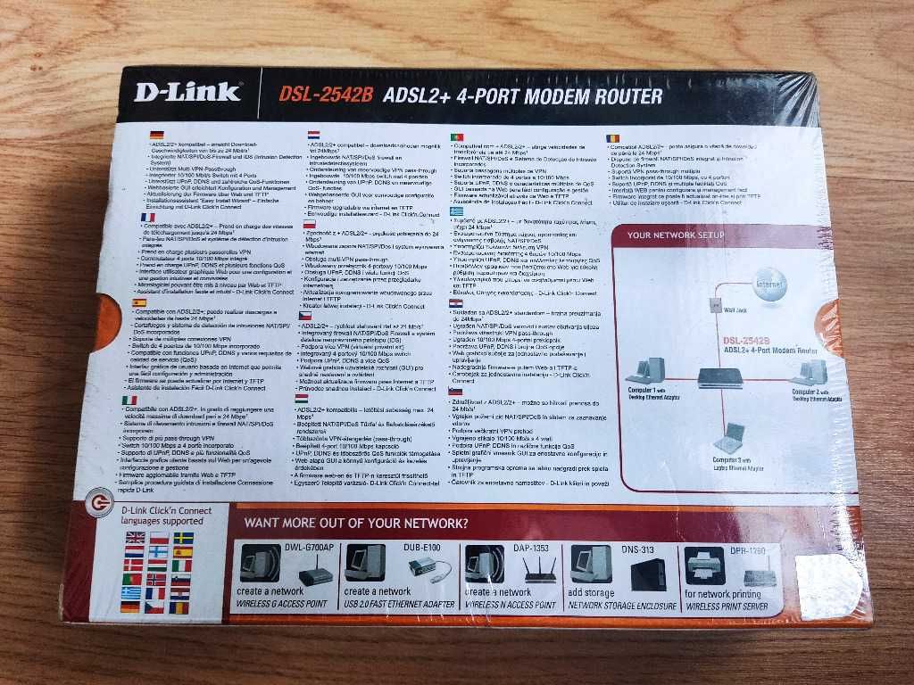 Router D-Link DSL-2542B ADSL2+ (stan fabryczny)
