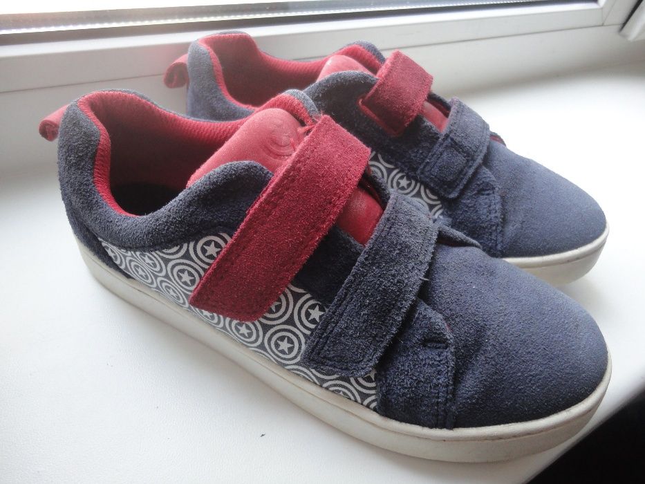 Кроссовки (нат. кожа-замш) Clarks, р.13,5 G (наш 32,5)-ст. 21см.