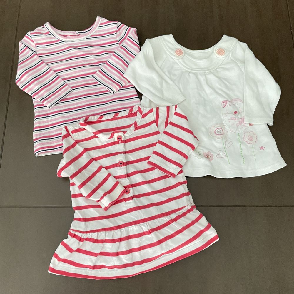 Zestaw 3 bluzki długi rękaw M&S George 0 - 3 M