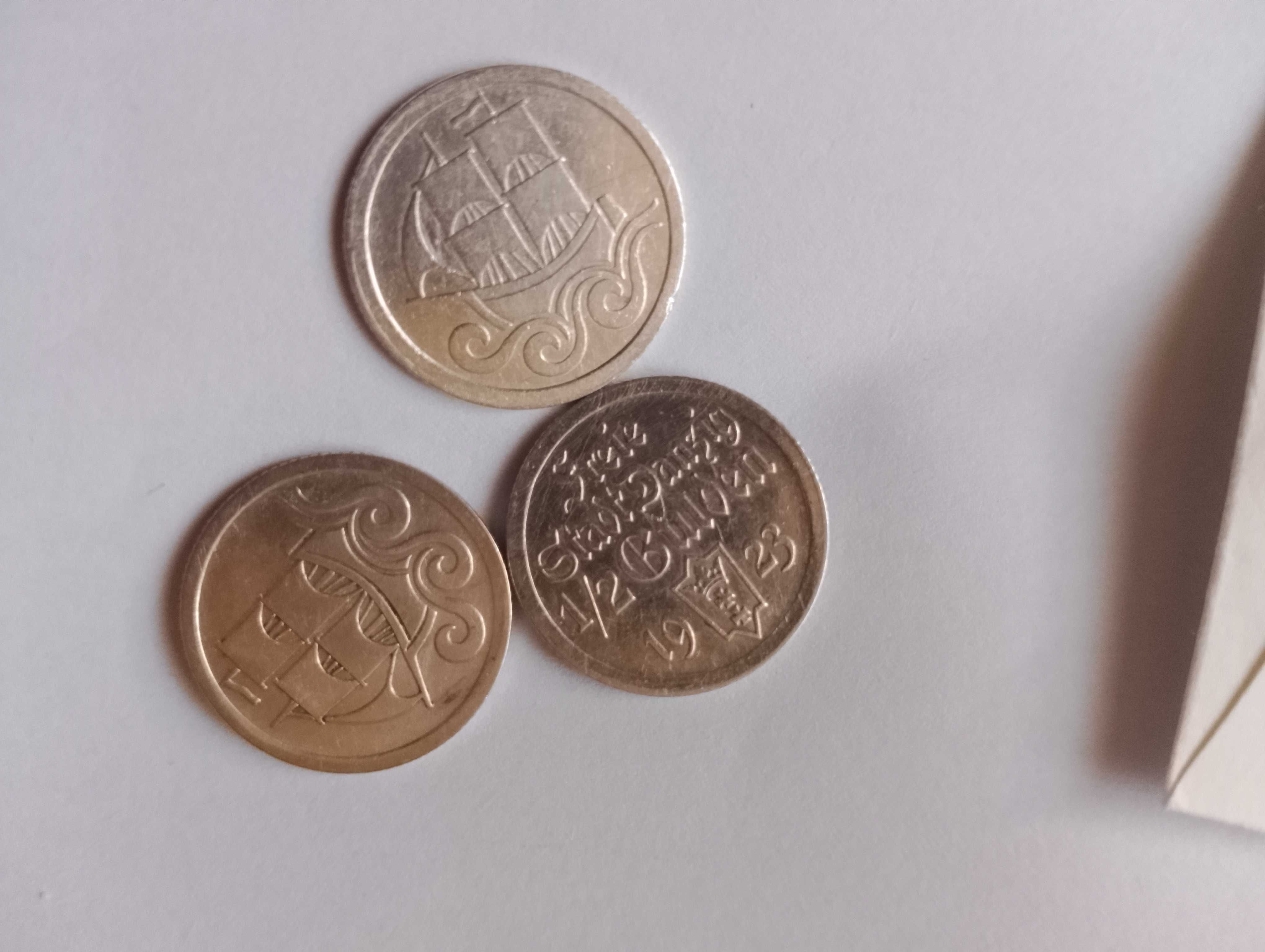 1/2 guldena 1923 mennicze Gdańsk