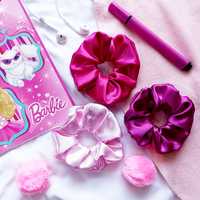 Scrunchies - zestaw gumek do włosów "Barbie" - rozmiar M