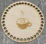Podkładki pod kubki kawa 10 cm x 10 cm drewno 6szt