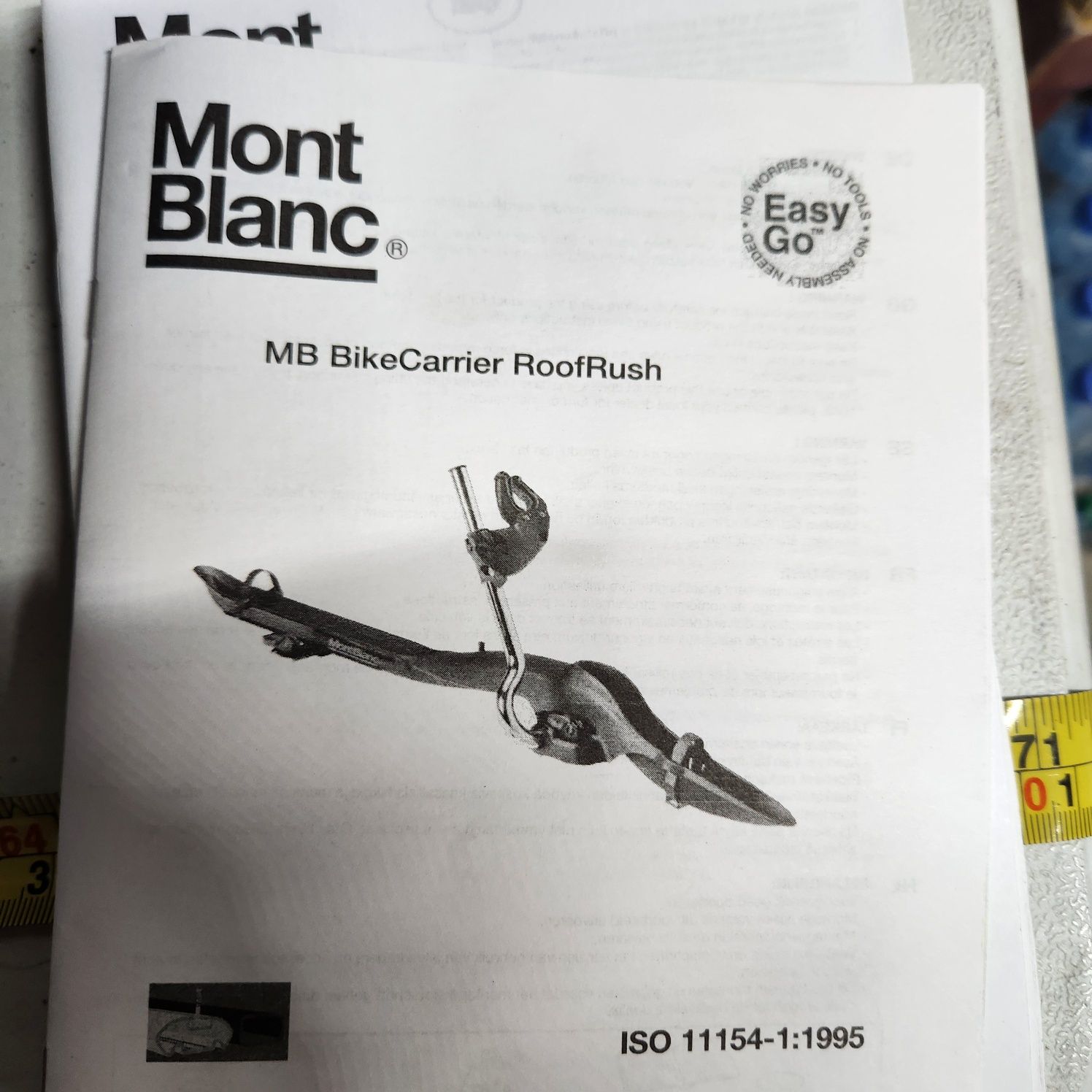 Trzy bagażniki nowe Mont Blanc na relingi dachowe
