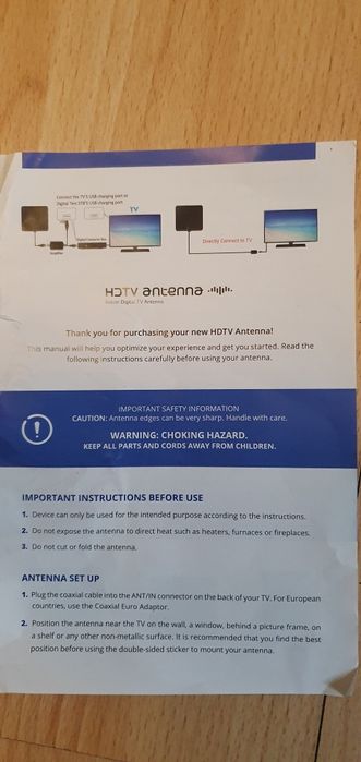 Antena HDTV Mini Digital TV DVB-T2 4K