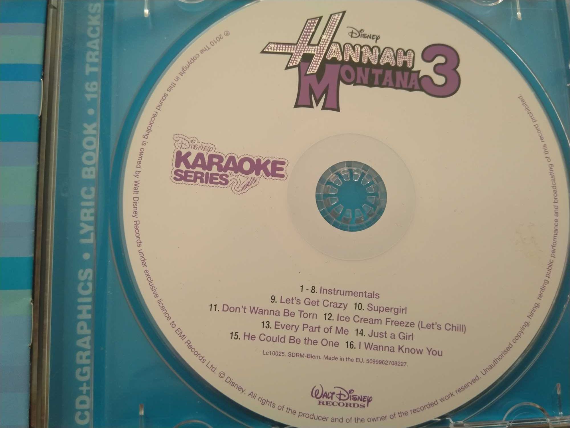 Hannah Montana 3 Karaoke series płyta CD