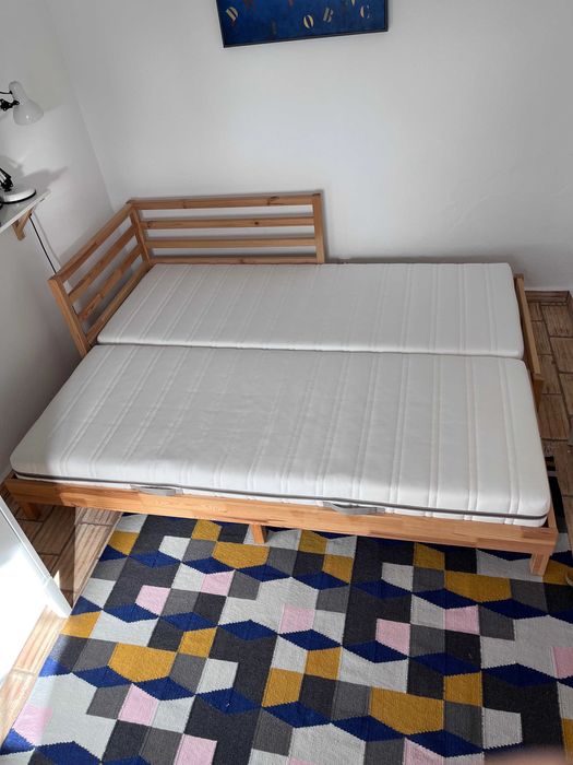 cama solteiro/casal TARVA IKEA 80/160x200, 2 colchões, 2 sobrecolchões