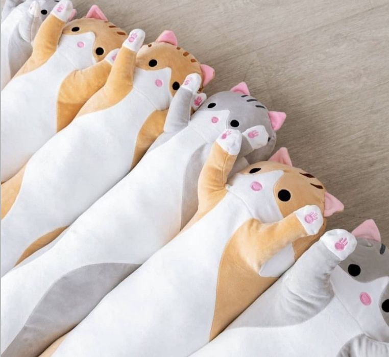 Кіт 70 90 110 130 150 160 см опт дроп альпака кот батон игрушка подушк