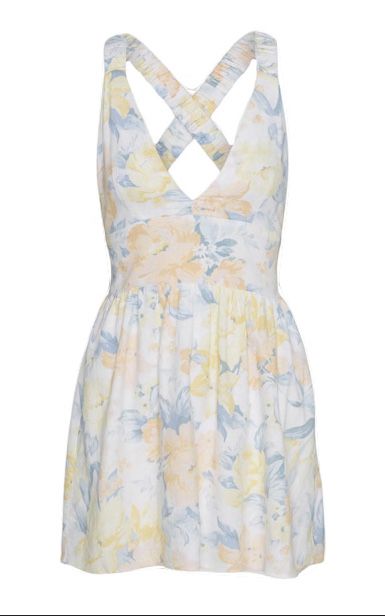 Sukienka Abercrombie & Fitch ze scrunchie straps i kwiatami