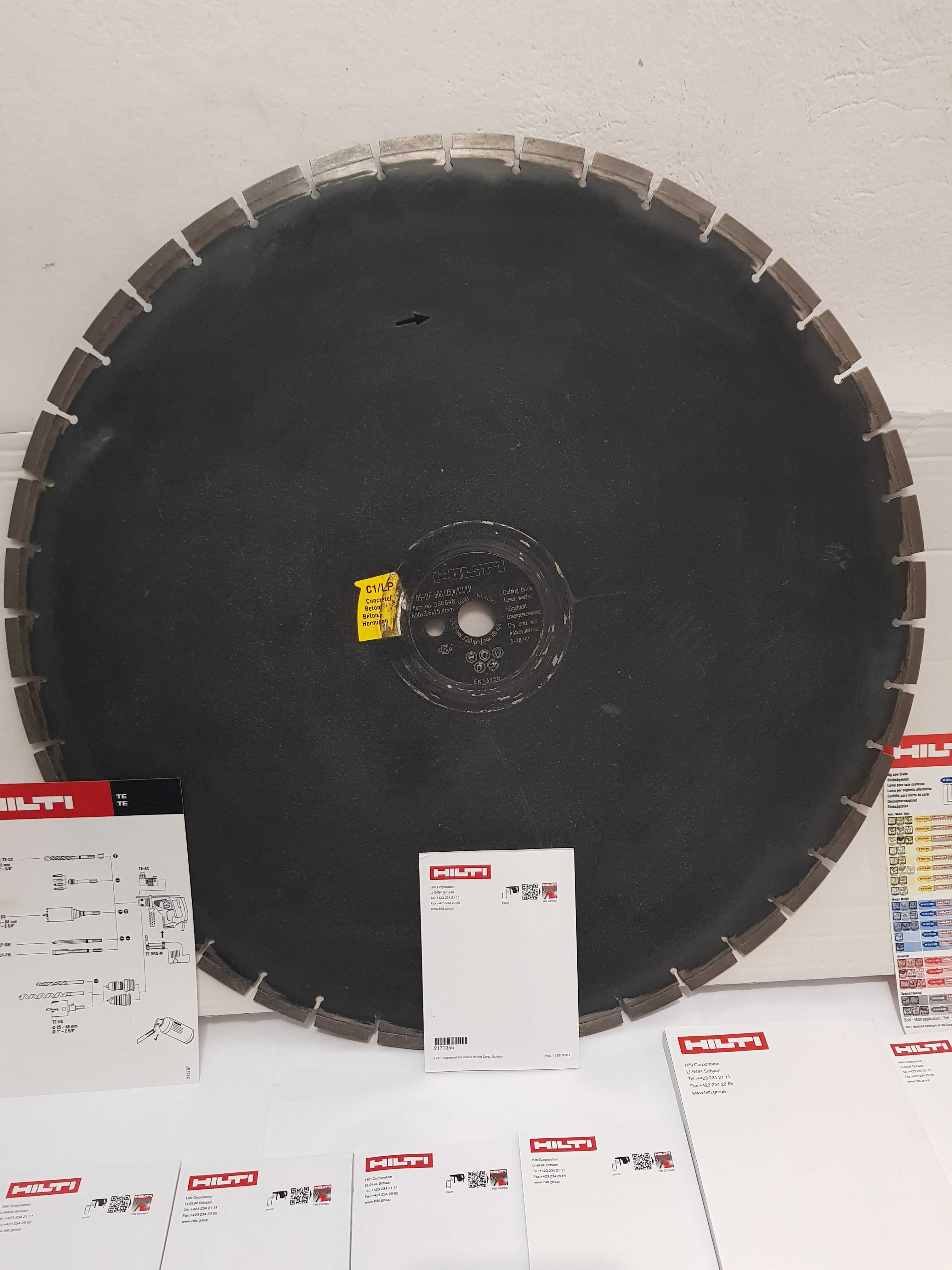 Tarcza diamentowa do pilarek jezdnych HILTI DS-BF 600/25,4/C1/LP pila