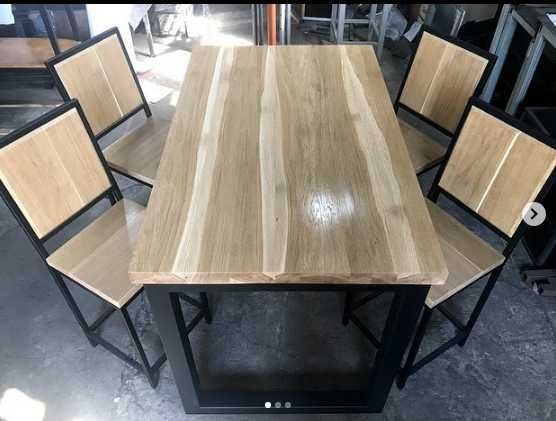 Комплект стіл + 4 табуретки  "в стилі ЛОФТ" (Різні варіанти)