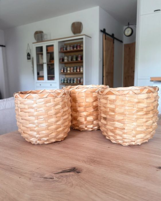 Ikea 3 doniczki bambusowe