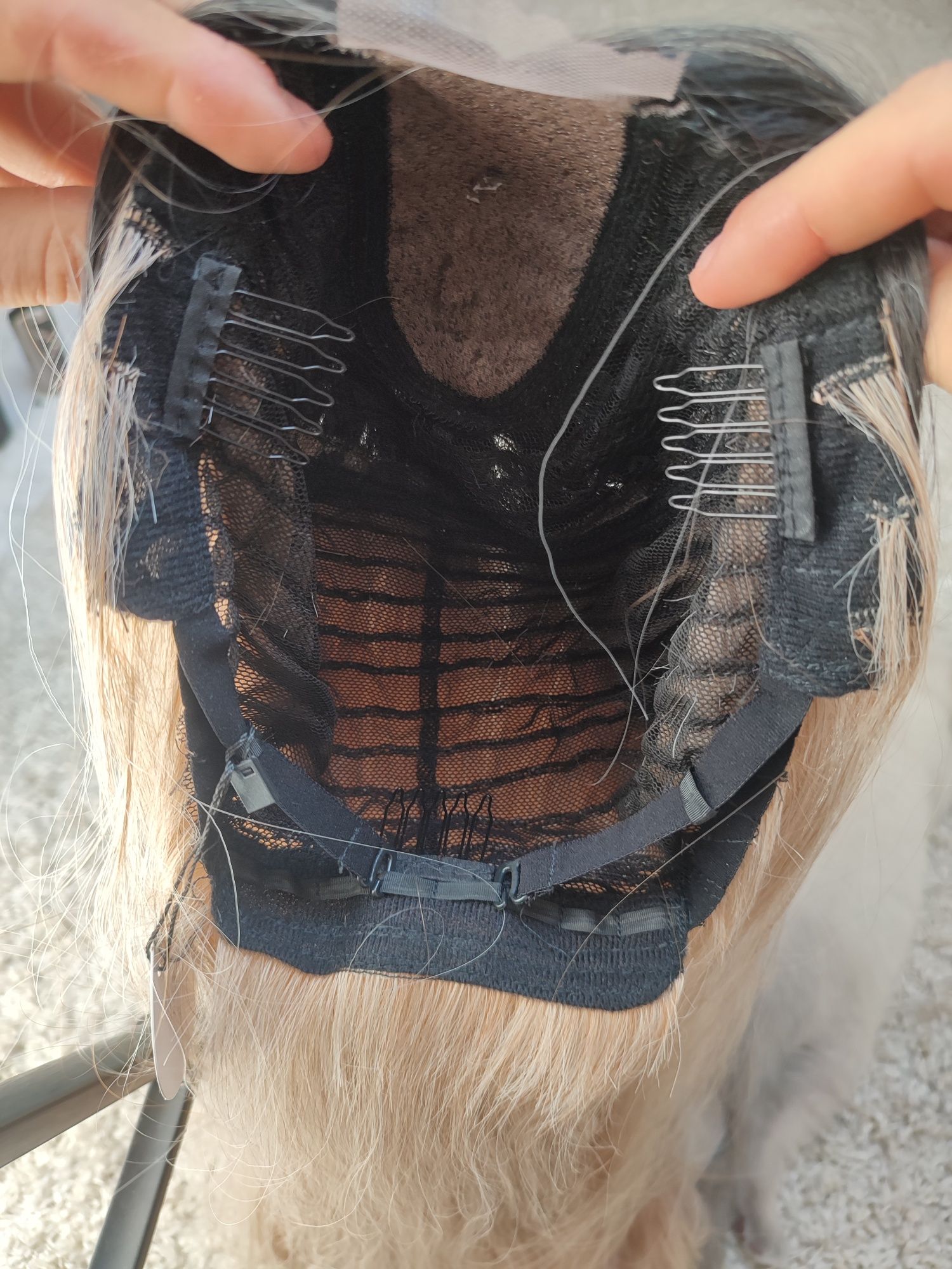 Peruka WIG długa ombre sombre blond brąz lace front