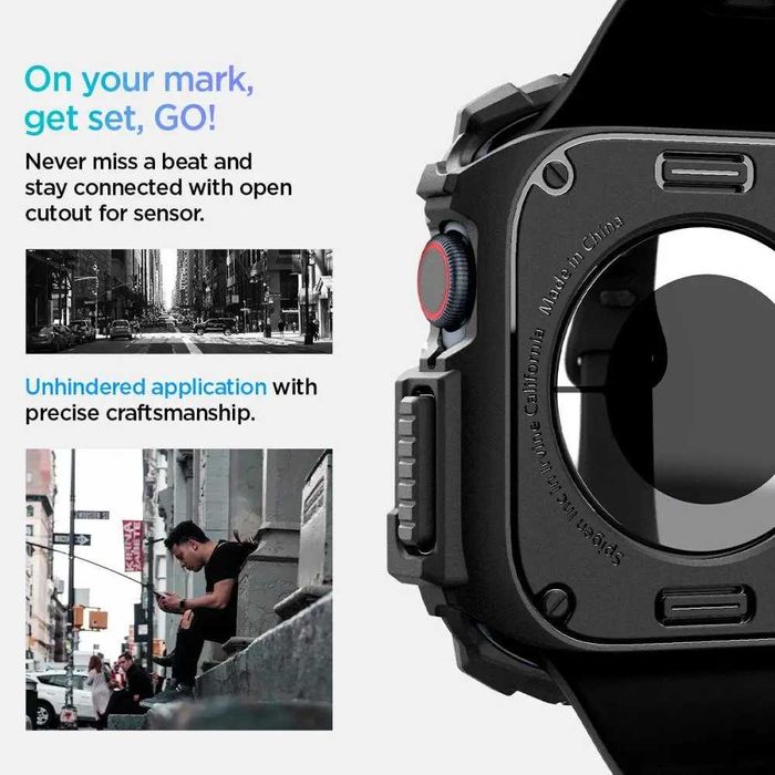Чехол Spigen Rugged Armor для Apple Watch 10/11 46mm Black