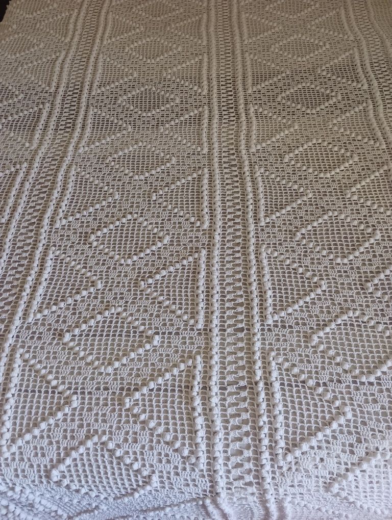 Coberta de cama em crochet