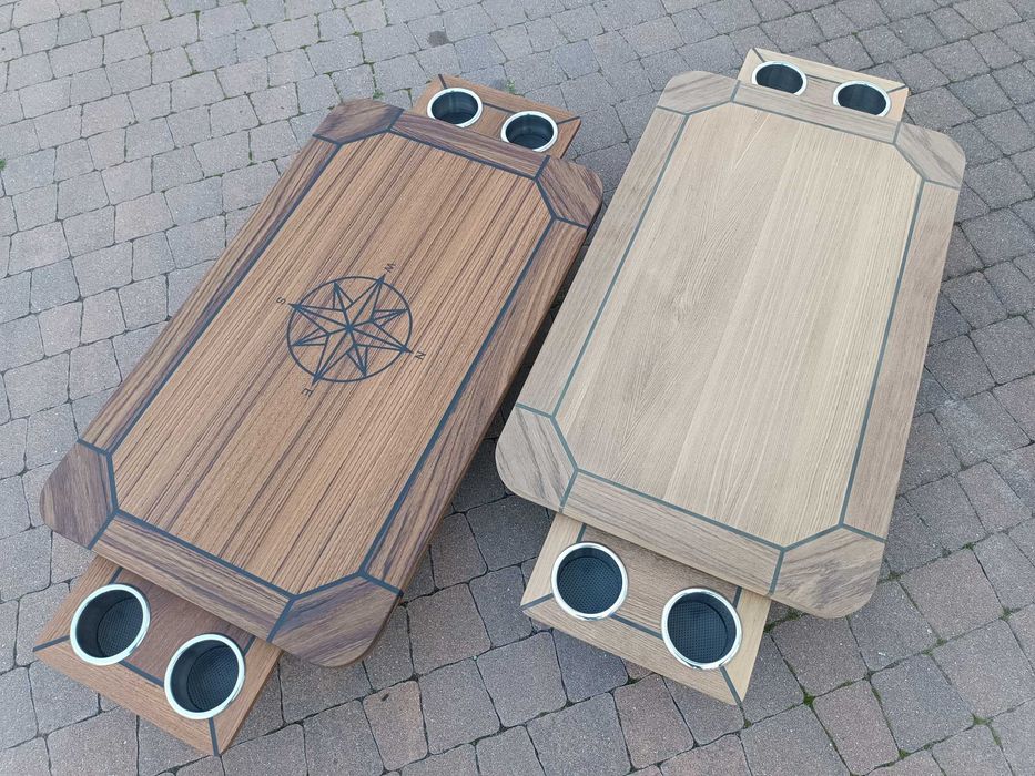 Stolik kokpitowy do łodzi motorowej, jachtu, kampera