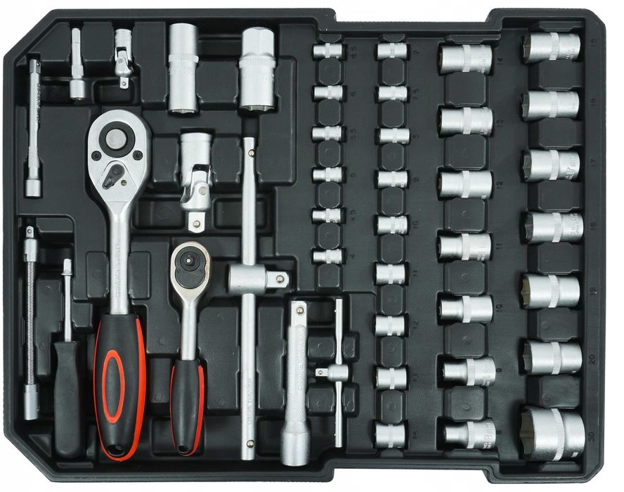 ZESTAW KLUCZY NASADOWYCH Narzędzi Walizka Narzędziowa Klucze Nasadowe