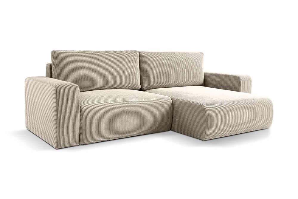 Narożnik GUSTO z funkcją spania i pojemnikiem, tkanina sztruks POSO