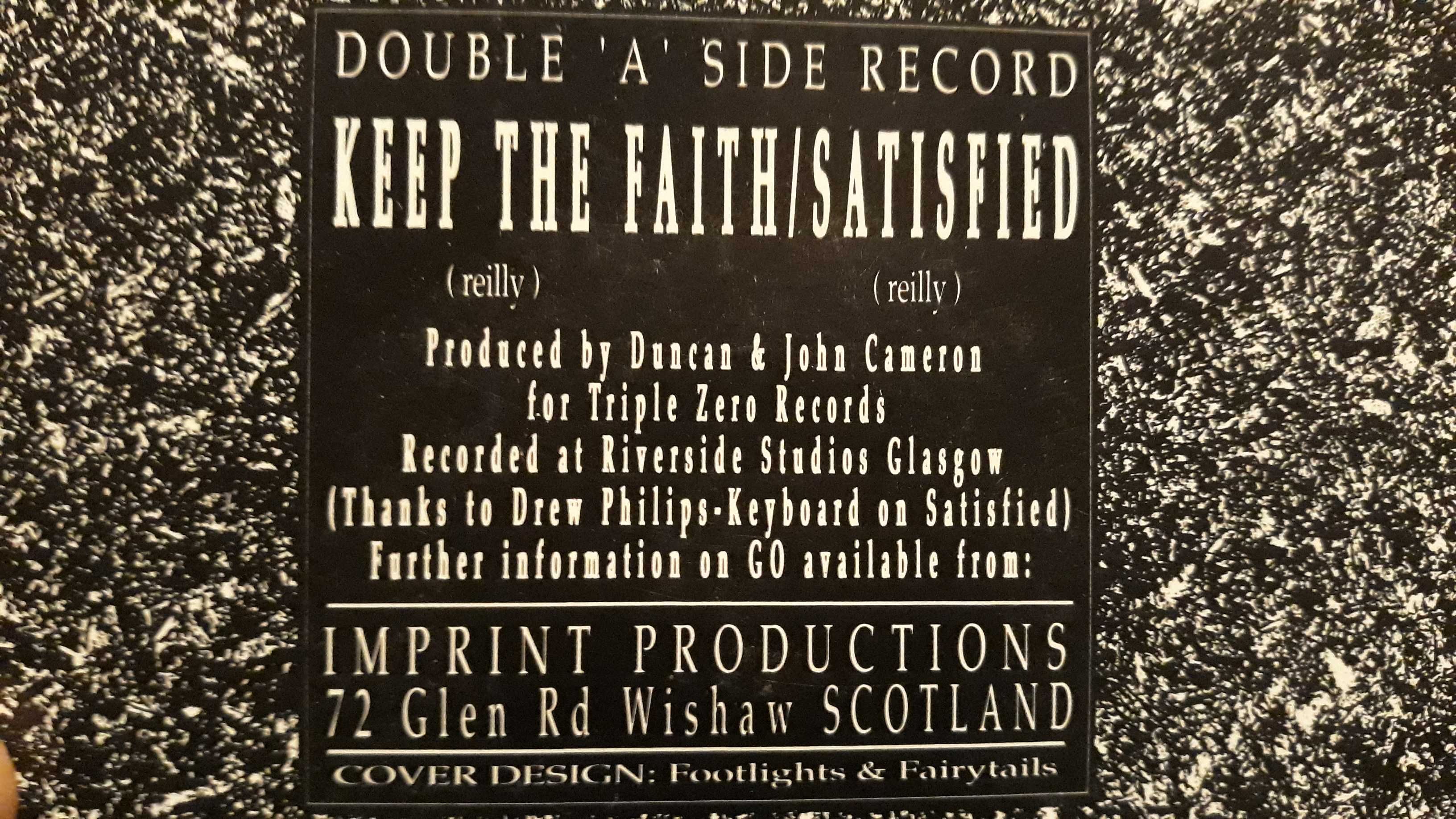 Go - Keep the Faith / Satisfied - single - portes incluídos