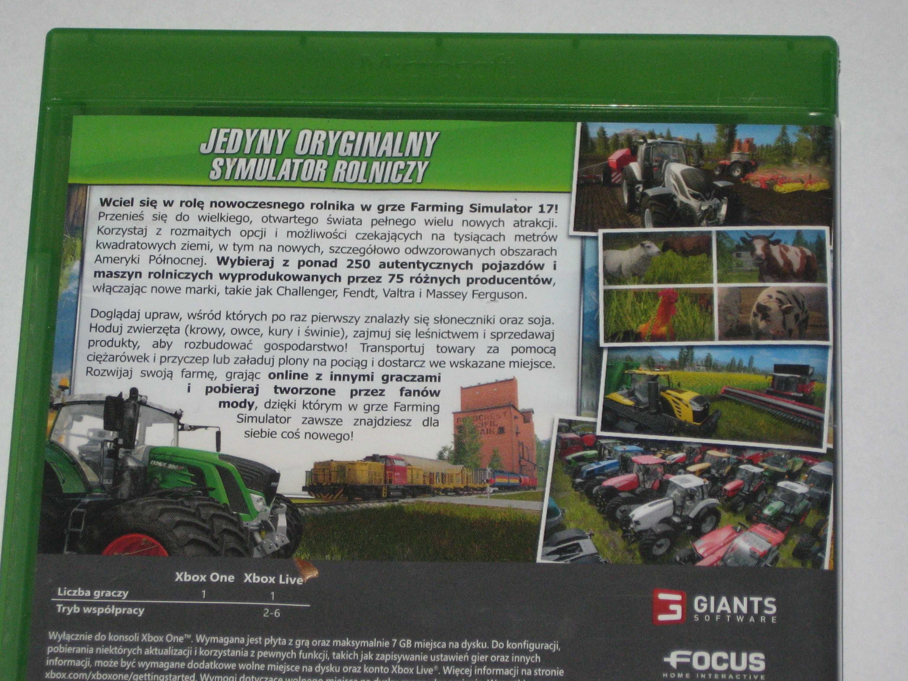 Farming Simulator 17 XBOX ONE jak Nowa! PO POLSKU!