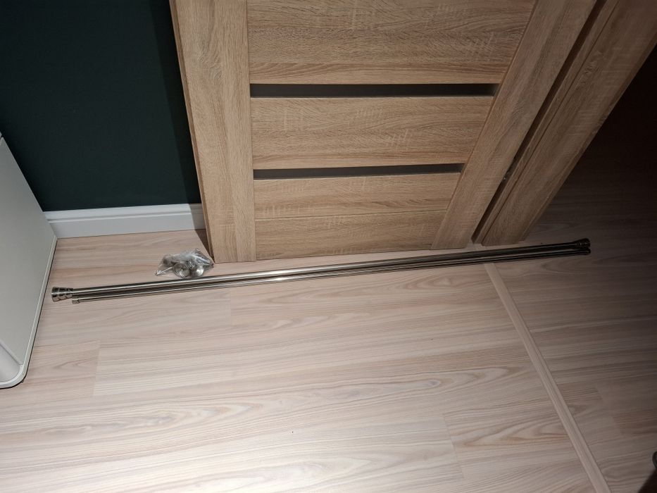 Karnisz srebrny podwójny 160cm