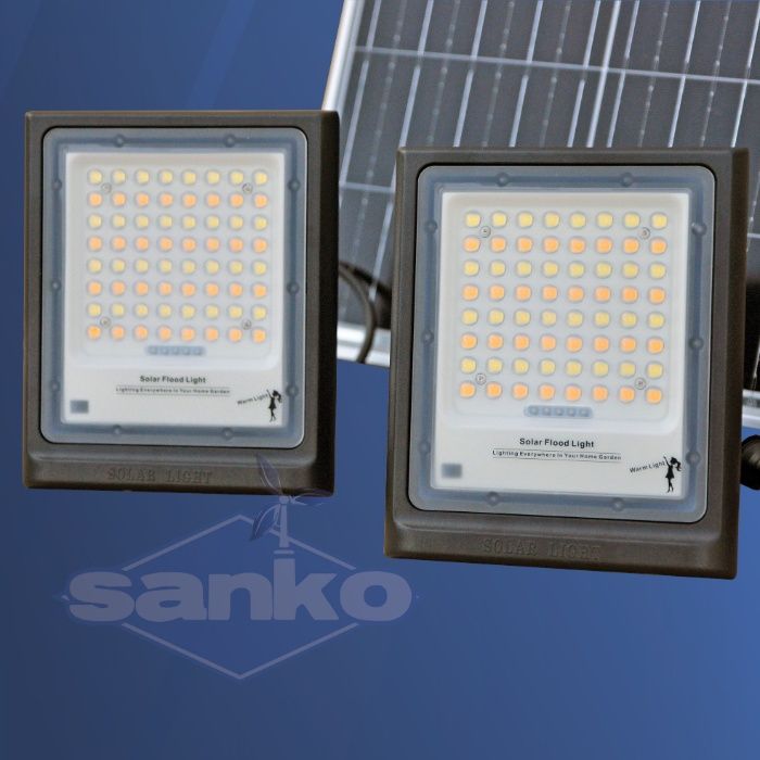 Podwójna lampa solarna SANKO LED ED6 (2x60W) + panel słoneczny (25W)