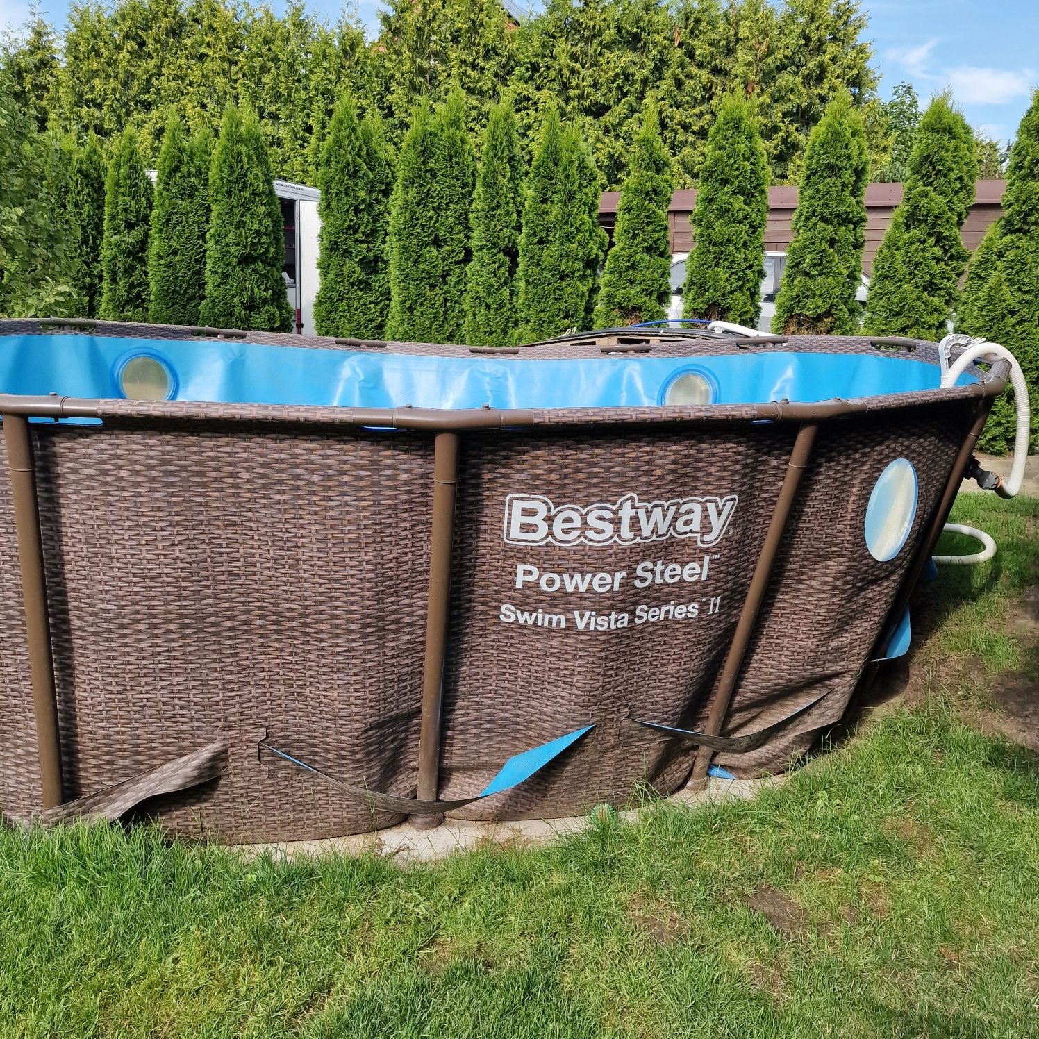 Bestway Basen Power Steel z zestawem akcesoriów, 488x122 cm