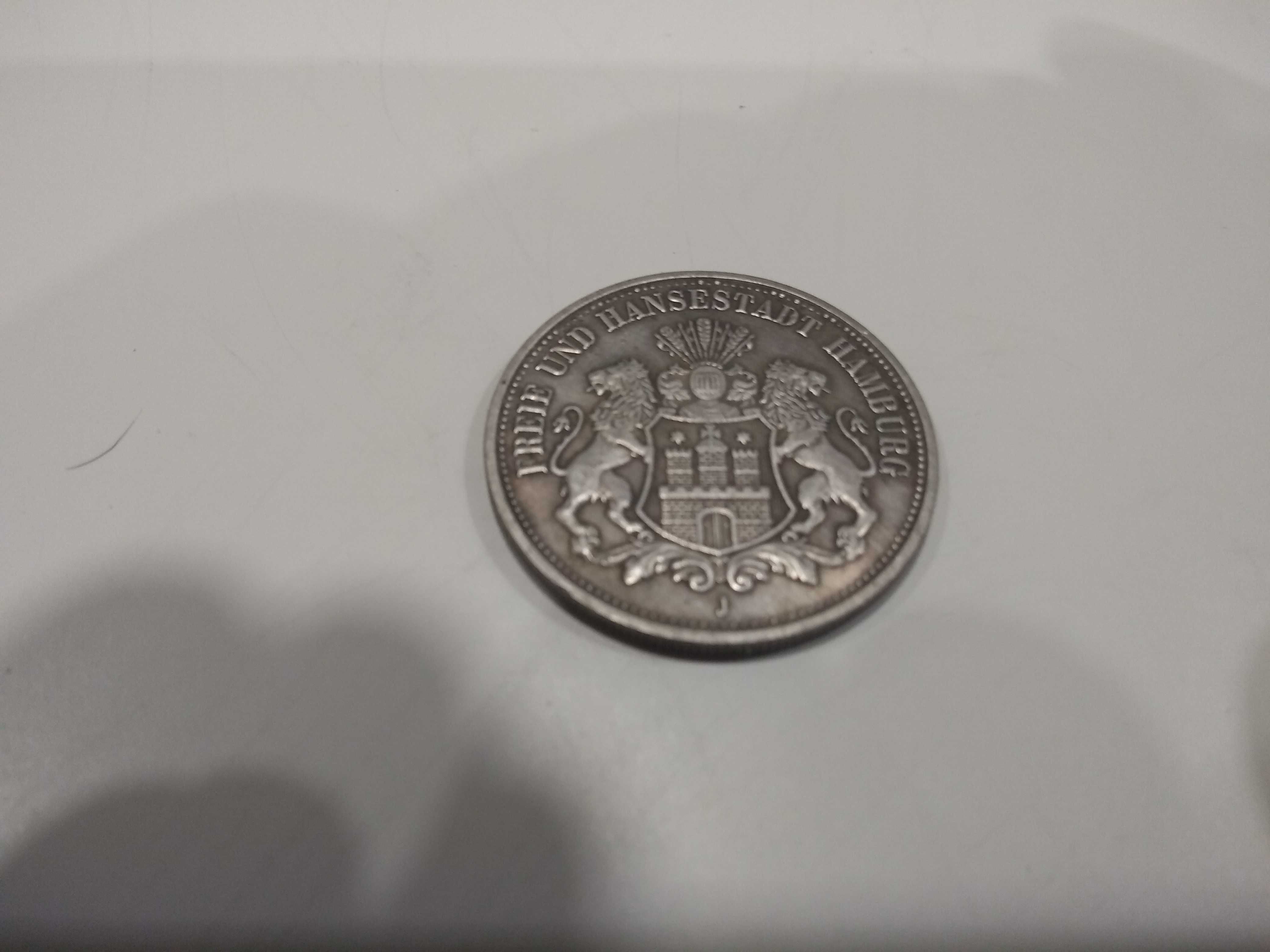 Dobra moneta kolekcjonerska - 5 marek 1896 Hamburg (M117)
