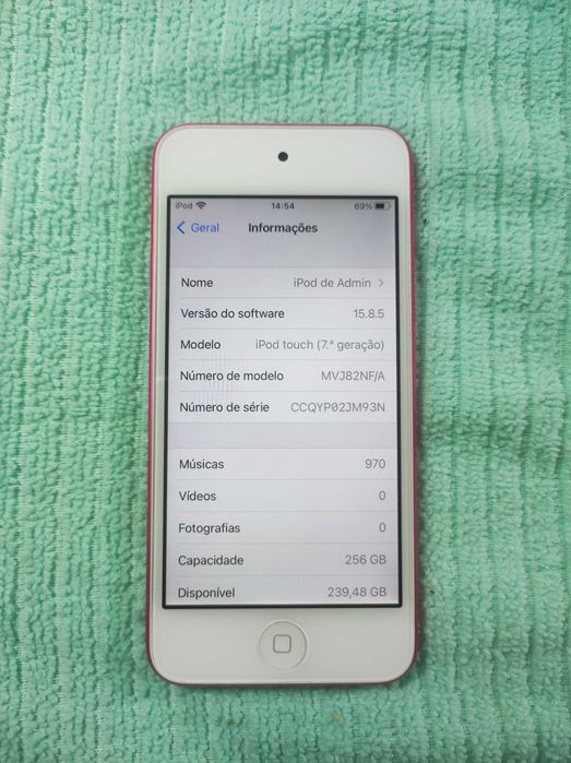 Apple iPod Touch 7ª Geração 256GB Rosa