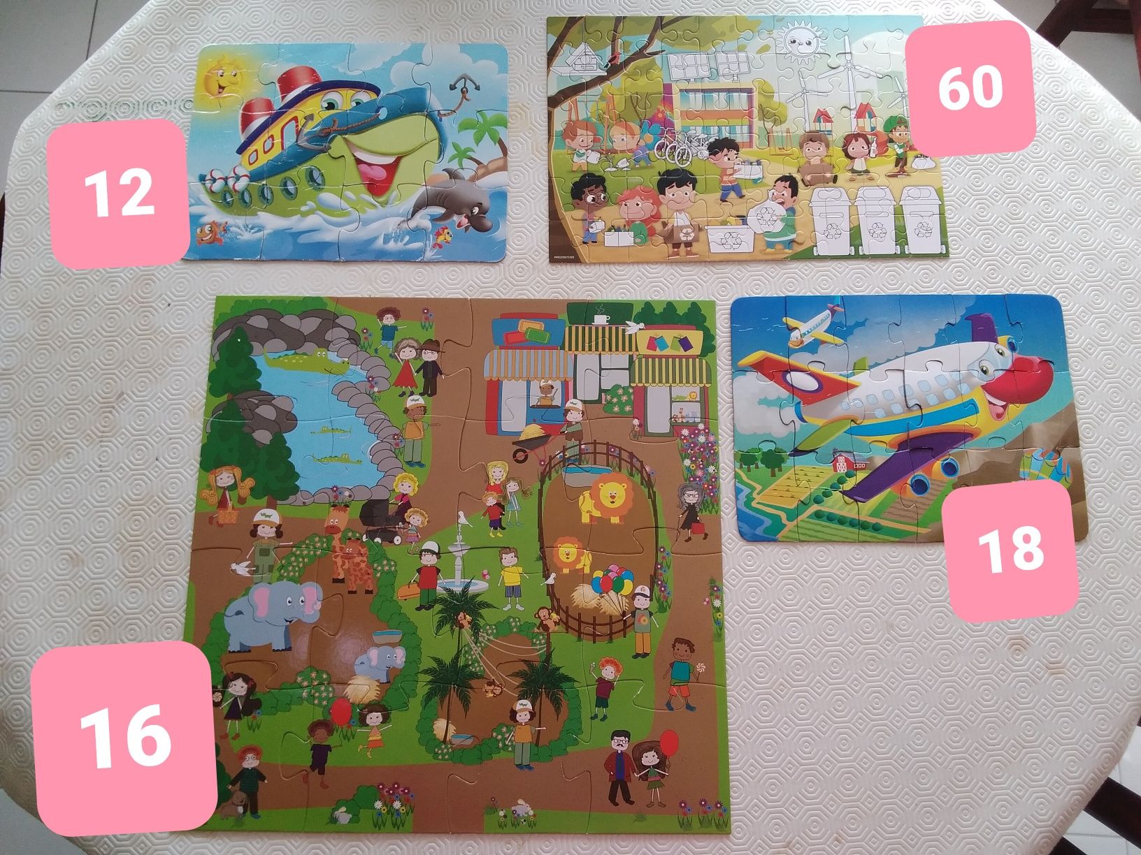 Jogos 4 Puzzles Infantis lote 5€