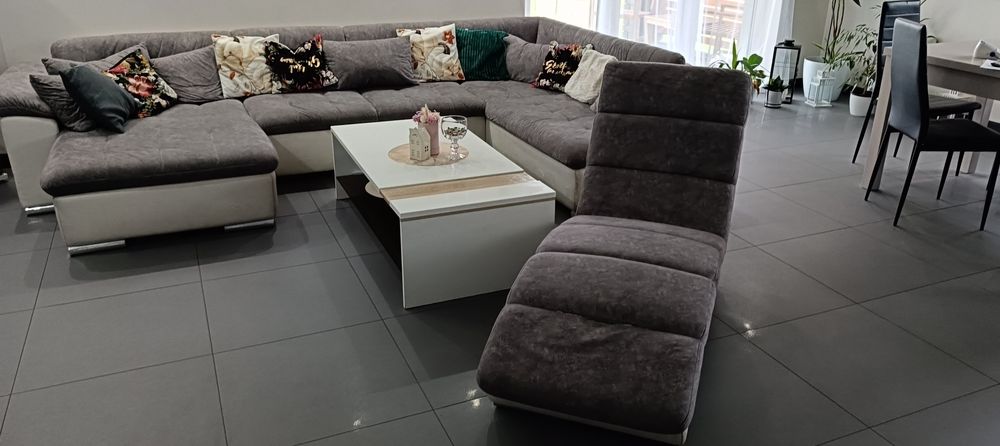 Zestaw narożnik ława leżanka