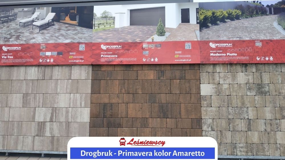 Kostka brukowa DROGBRUK-Primavera-Amaretto brąz-na podjazd/taras!