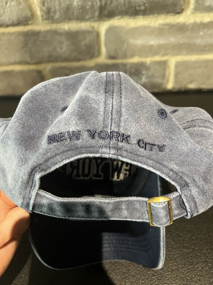 Nowa granatowa czapka z daszkiem New York bawełniana unisex vintage