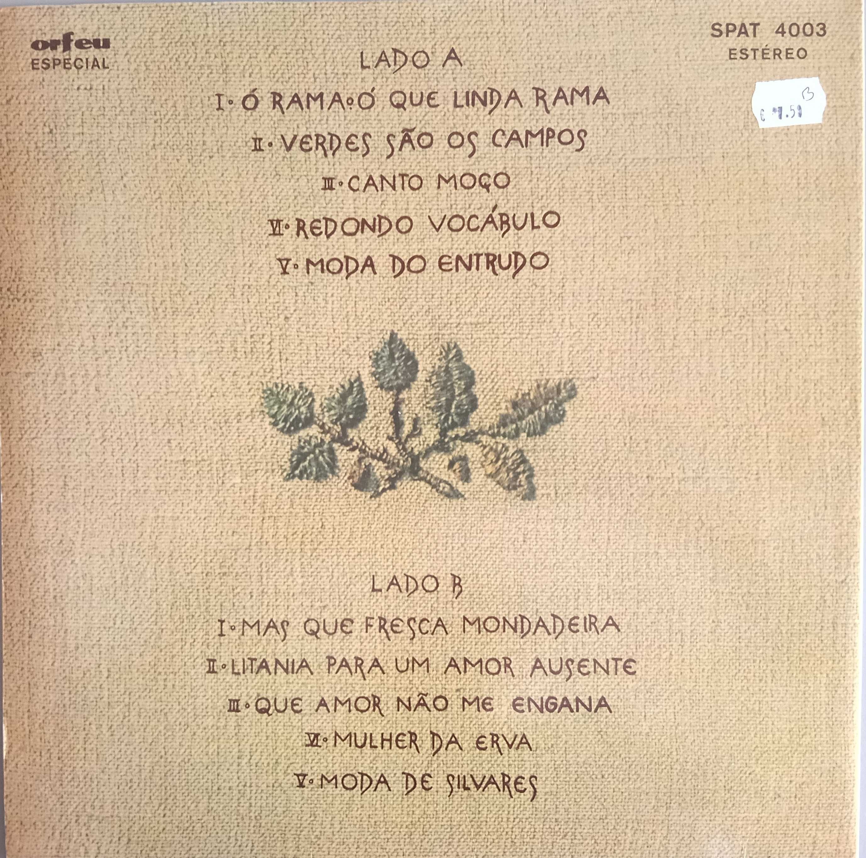 Teresa Silva Carvalho	- - - - -	Ó Rama, Ó Que Linda Rama	- - - - -	LP