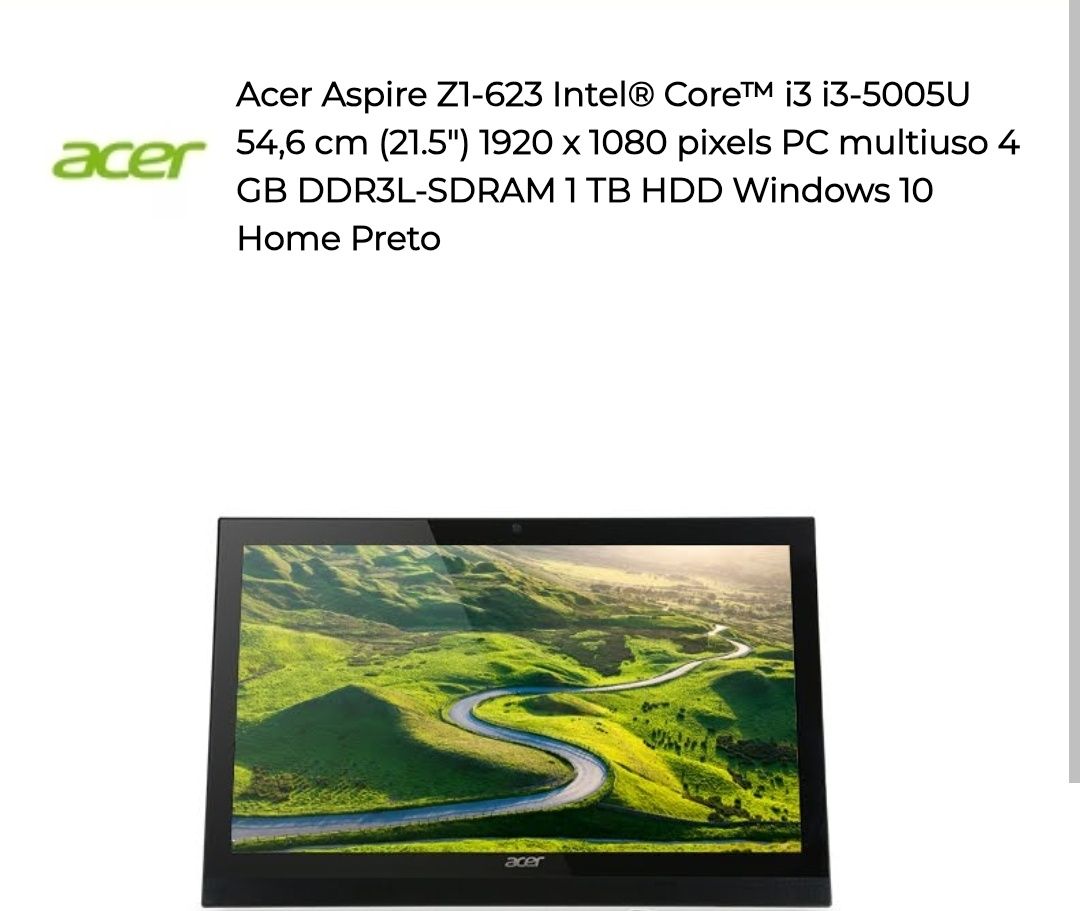 Acer Aspire Z1-623 Intel core i3 em bom estado