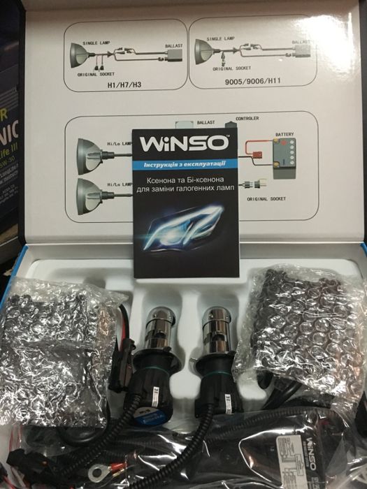 Комплекти ксенону WINSO (H1,H3,H4,H7,H11 4300К,5000K,6000K)