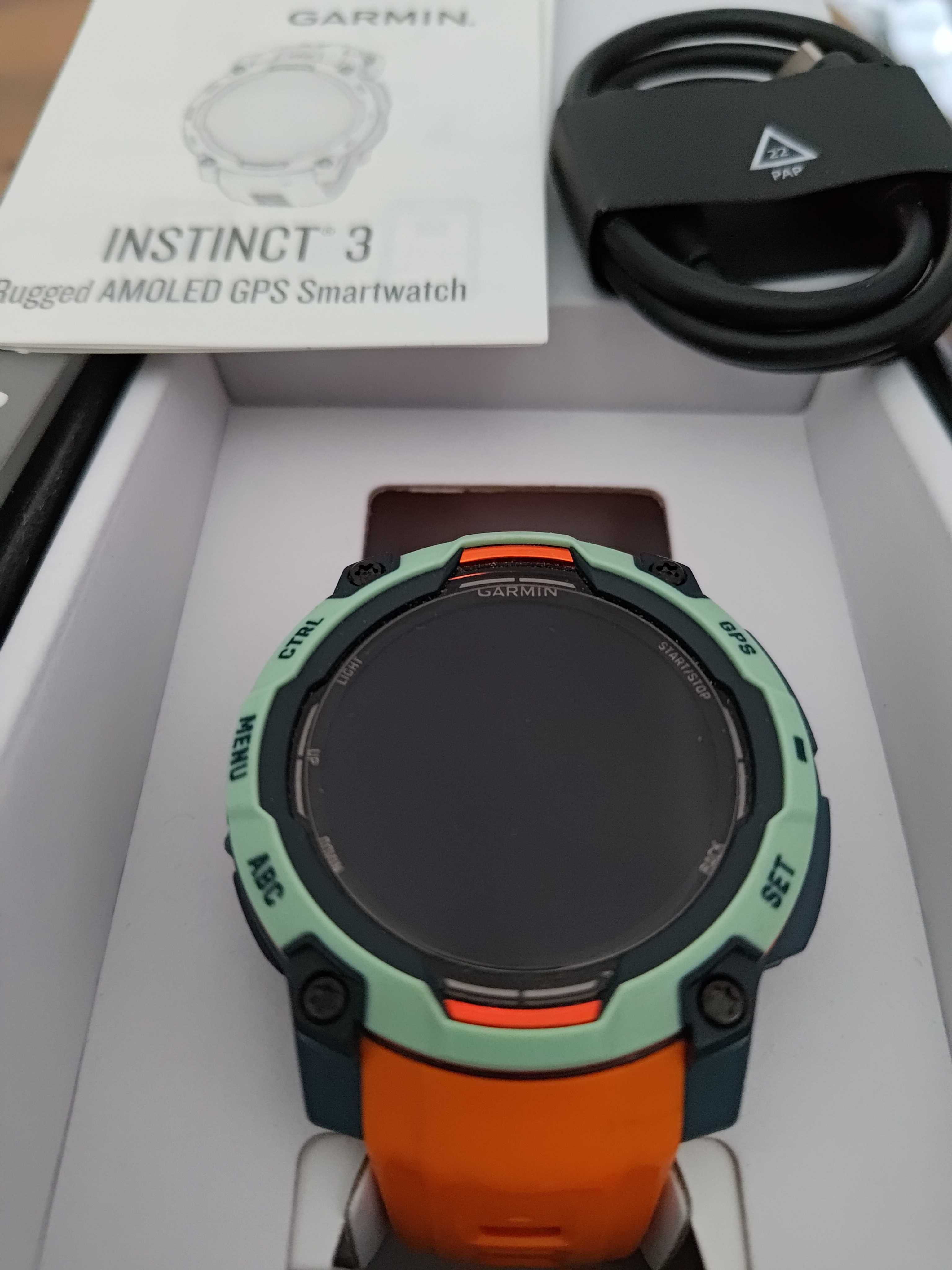 Garmin Instinct 3 45 mm Amoled Zielony
