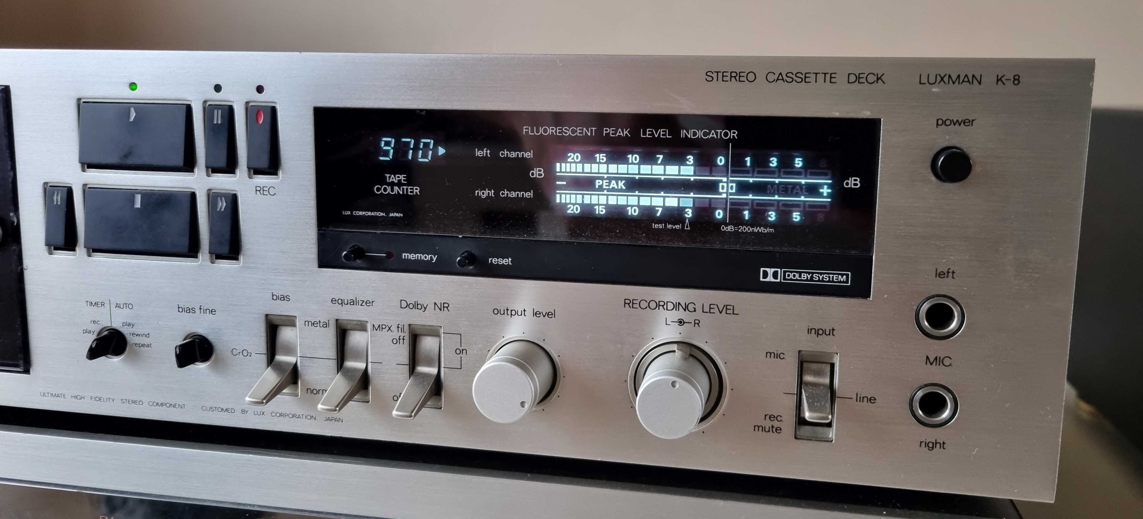LUXMAN K-8 magnetofon stereo Dolby