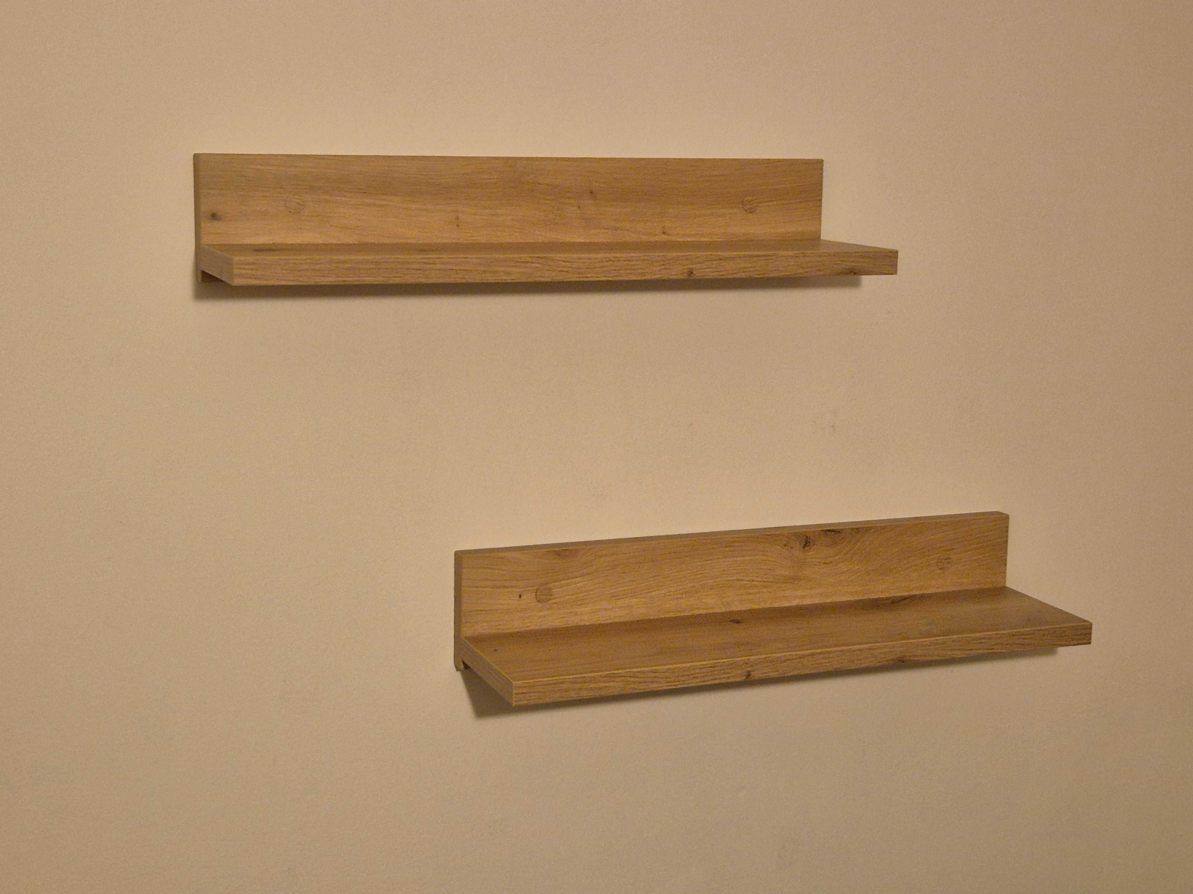 Półka wisząca zestaw 2 sztuk półka ścienna dąb Artisan 49 cm
